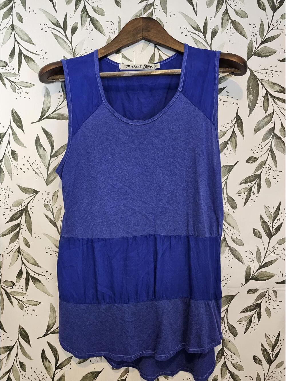 Michael Stars Blouse Royal Blue Womens OS The Original Tee